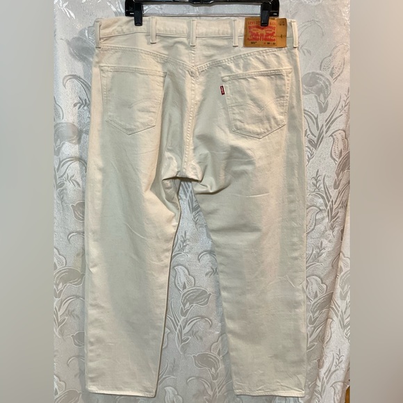 501 Levi’s Button Fly Beige 38x32 - Picture 2 of 6
